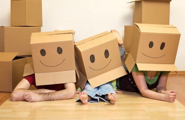 kids having fun during moving day